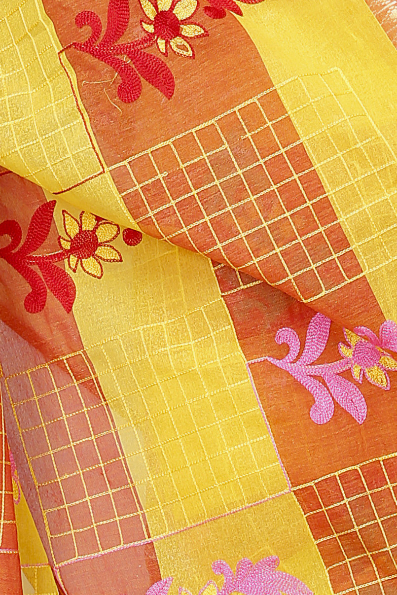 Yellow Pure Cotton Rivka Tant Embroidery (980)